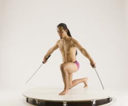 ELMER DIFFERENT KNEELING POSES WITH KATANA